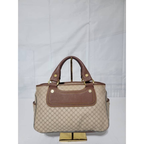 Authentic Celine Macadam Canvas and Leather Boogie Tote Bag Beige/Brown - Picture 6 of 13